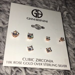 18K rose gold earrings❕